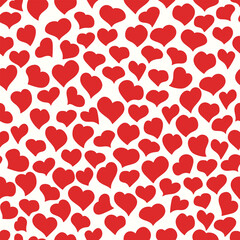 Cute hearts seamless pattern. Cartoon vector illustration. Colorful and playful print for Valentine day. Love and holidays gifts concept