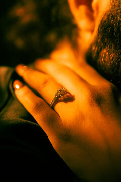 Engagement Ring on woman's hand