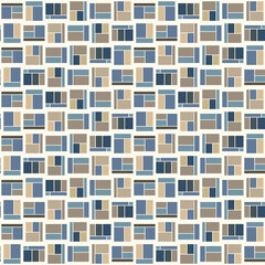 Japanese Pastel Trendy Brick Wall Vector Seamless Pattern