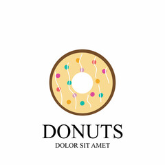 Donuts illustration logo vector template