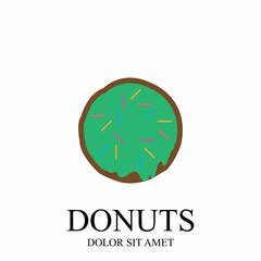 Donuts illustration logo vector template