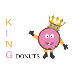 Donuts illustration logo vector template