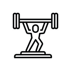 Black line icon for determine