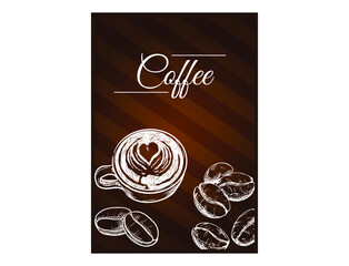 coffee label design template 