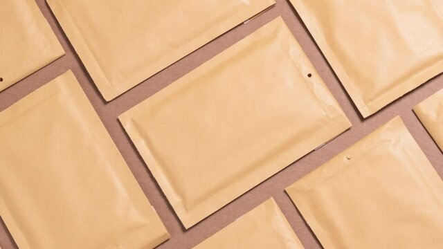 Lot of bubble envelopes for postal shipping