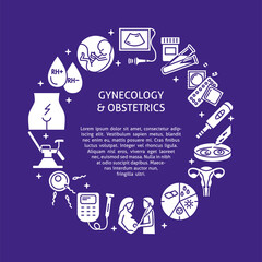 Gynecology and obstetrics banner with text