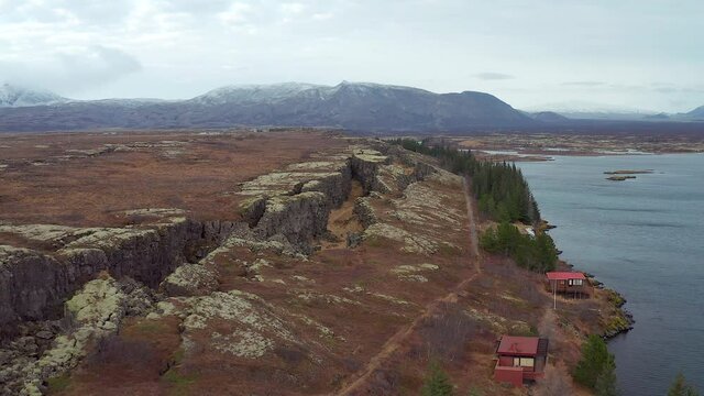 Flying over real tectonic plates formed by split earth crust pieces in uppermost mantle
