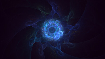 Obraz premium 3D rendering abstract round light background