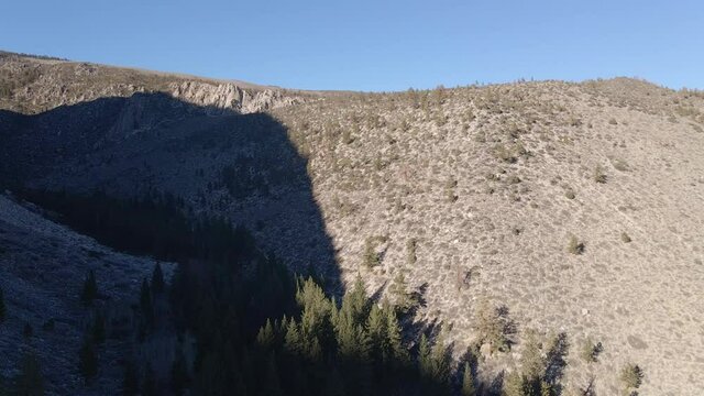 aerial view of a valley at Big Pine lakes trail loop kings canyon national park
