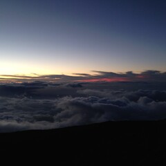 sunset over the mountains
