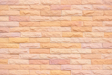 Orange and white brick wall texture background. Brickwork and stonework flooring interior rock old pattern vintage brick wall backdrop
