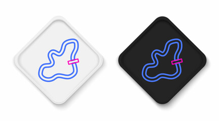 Line Timing belt kit icon isolated on white background. Colorful outline concept. Vector