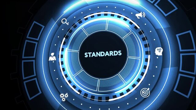 Standards compliant check, Quality assurance and control. Business and technology concept.