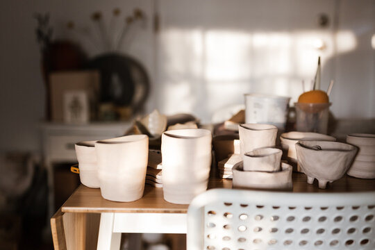 Fired Pottery ready for glazing 