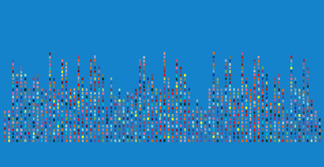 Blue Linear Sound Wave Oscillation