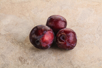 Ripe and sweet purple plum