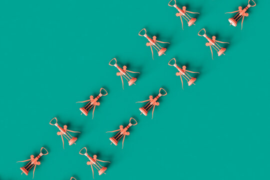 Corkscrews in different positions