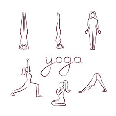 yoga. a set of logos for yoga	
