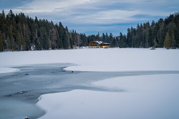 Winter am Gro&szlig;en Arbersee im Bayerischen Wald