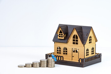 A pretty wooden house and real estate.