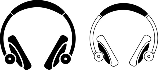 Headphone sign icon, vector illustration. Flat design style vector art..eps