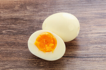 Boiled chicken egg for breakfast