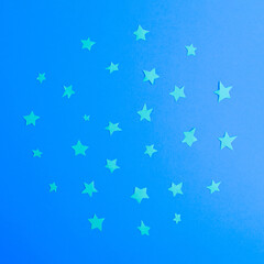 stars arranged in a circle on a blue background.