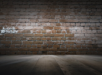 old interior with brick wall