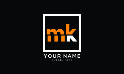 Fototapeta na wymiar mk logo design vector luxury premium icon 