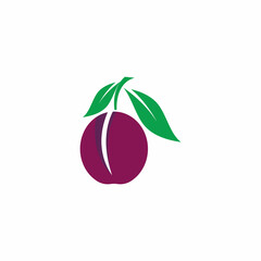 Plum logo vector icon design template