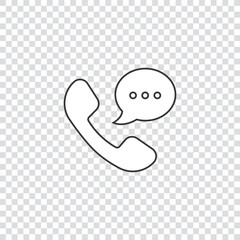 phone conversation icon. Talking call bubble. Stock Vector illustration isolated on background.