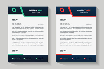 Letterhead design template. Clean and elegant modern business professional letterhead template design. Illustration vector