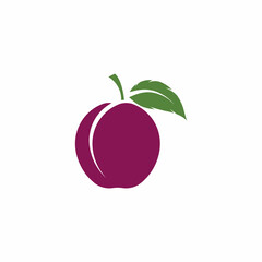 Plum logo vector icon design template