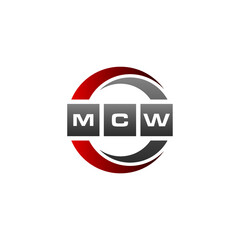 Fototapeta premium MCW Letter Initial Logo Design Template Vector Illustration