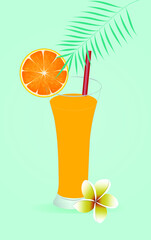 cocktail with orange and lime