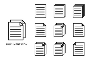 document icon set vector design template