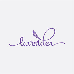 creative simple logo design lavender