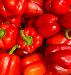 Background from fresh red peppers. 