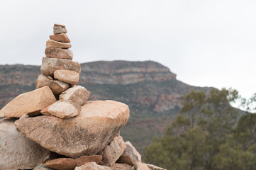 stone tower in the mountains