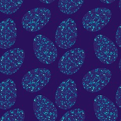 Glitter Easter eggs seamless pattern for fabrics and packaging and gifts and cards and kids and wrapping paper