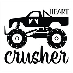 Heart crusher,  Valentine's T Shirt Design Vector © Vector Vision
