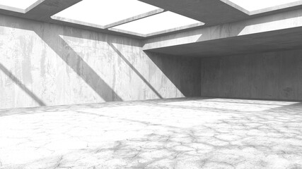 Abstract architecture interior background. Empty concrete room