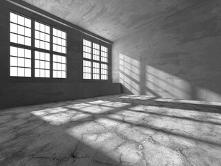 Abstract architecture interior background. Empty concrete room