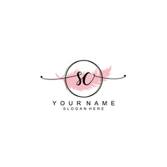 SC initial Luxury logo design collection