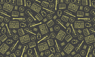 Seamless pattern background for theme music