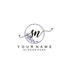 SN initial Luxury logo design collection