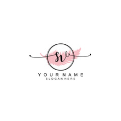 SV initial Luxury logo design collection