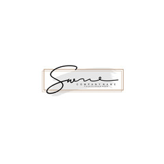 SW initial Signature logo template vector