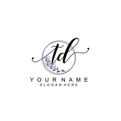 TD initial Luxury logo design collection