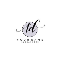 TD initial Luxury logo design collection
